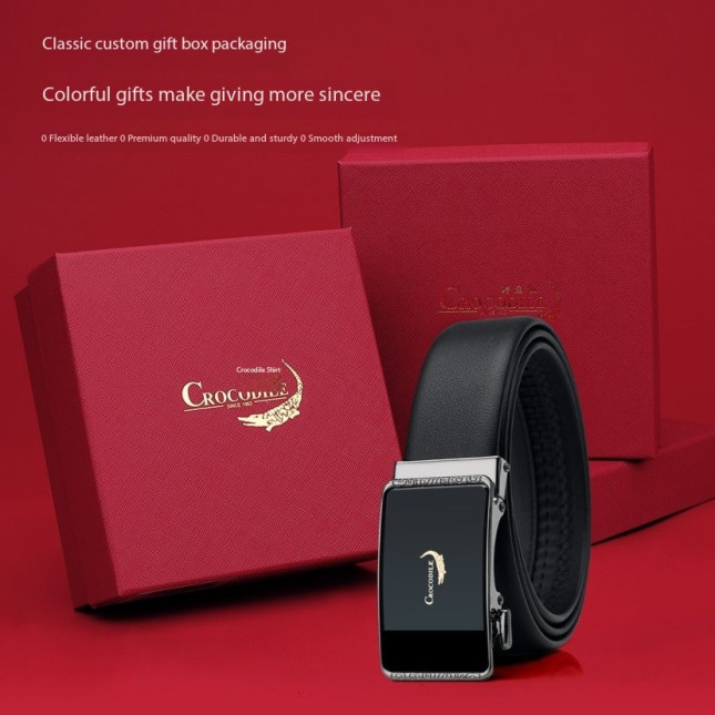 Crocodile Classic Leather Belt – Black CCODT507J01120